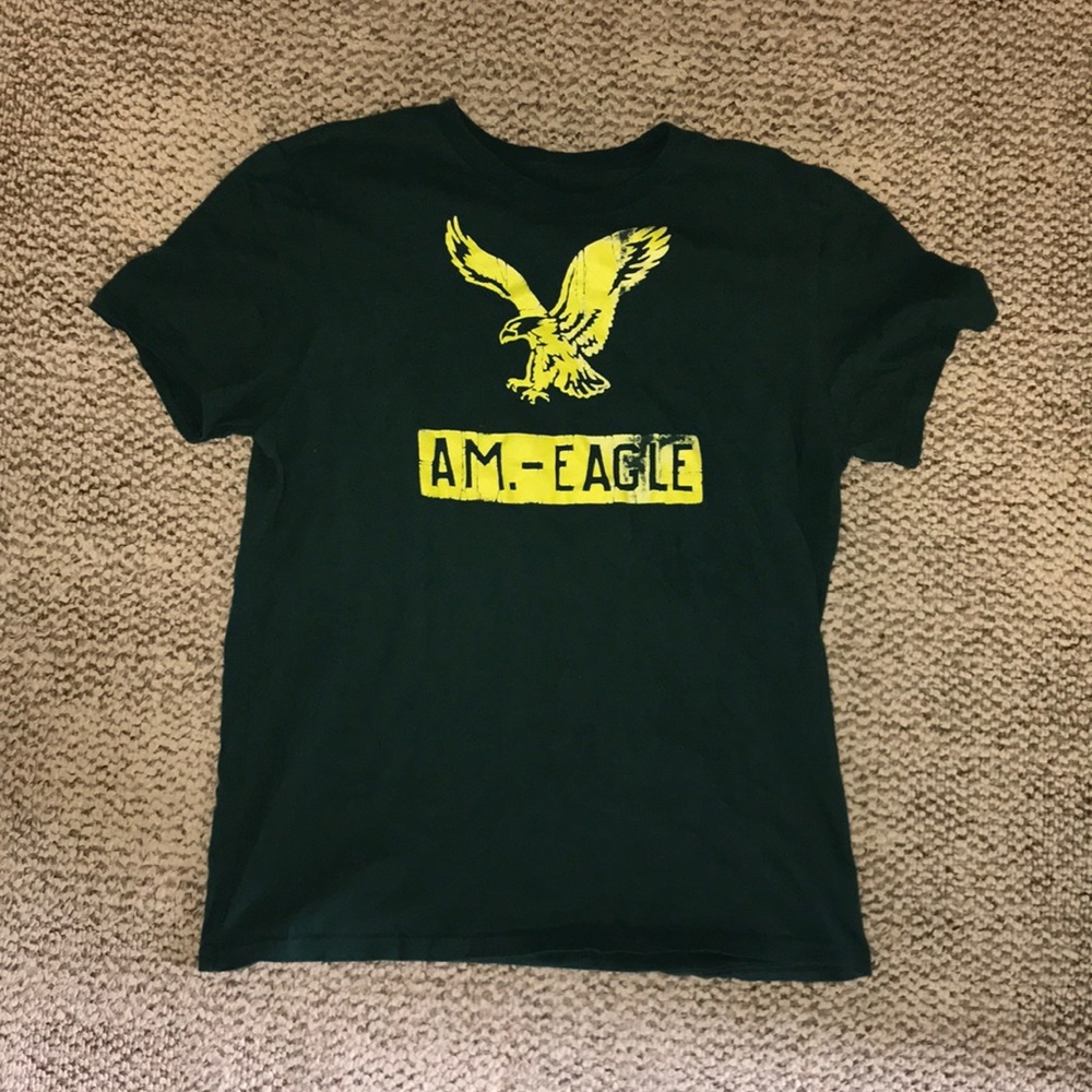 Green American Eagle T-Shirt-L